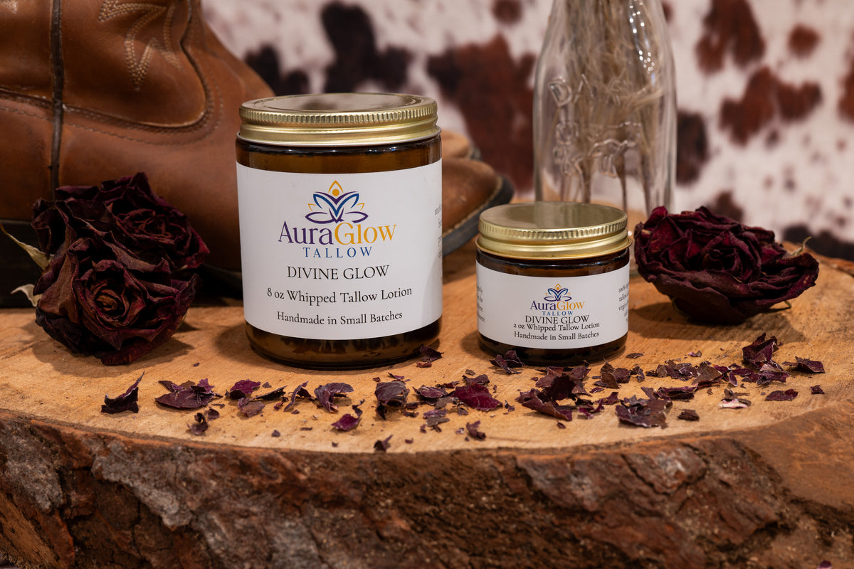 Divine Glow | Frankincense Rose Whipped Tallow Lotion